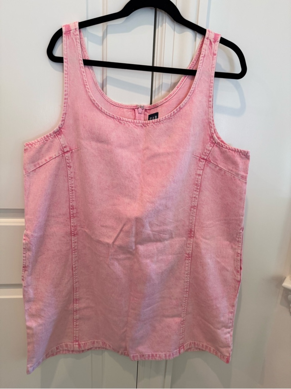Gap UltraSoft Denim Mini Dress XL Misty Rose